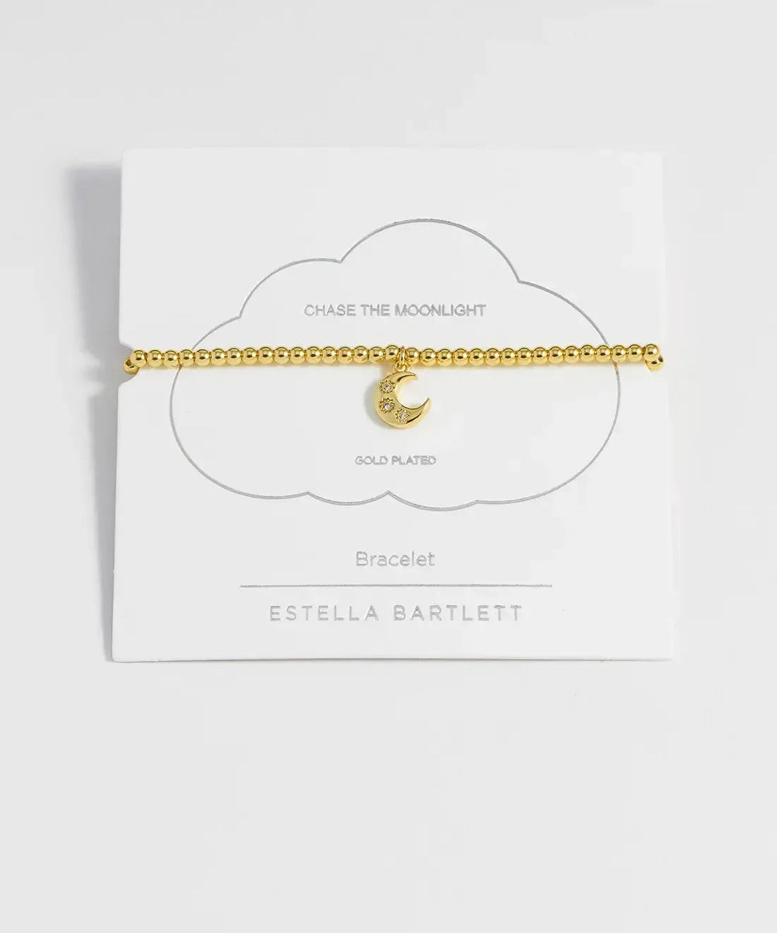 Estella Bartlett - CZ Moon Stretch Bracelet - Gold Plated