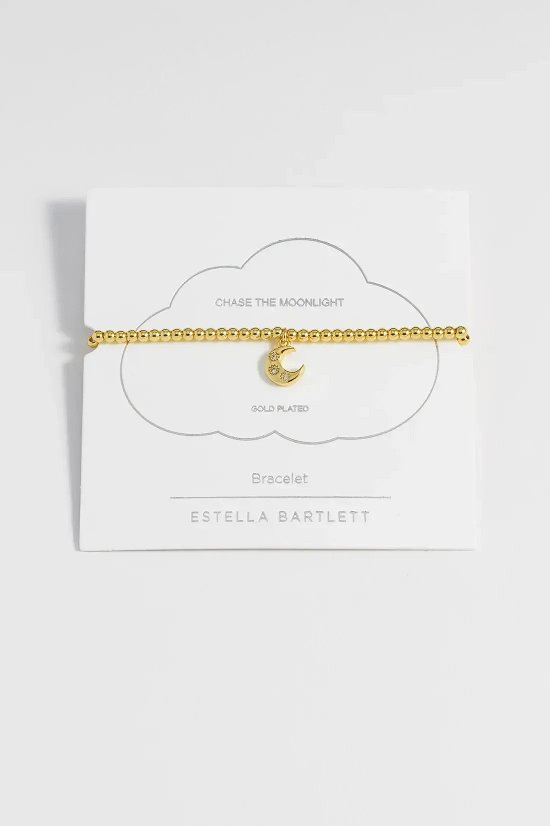 Estella Bartlett - CZ Moon Stretch Bracelet - Gold Plated