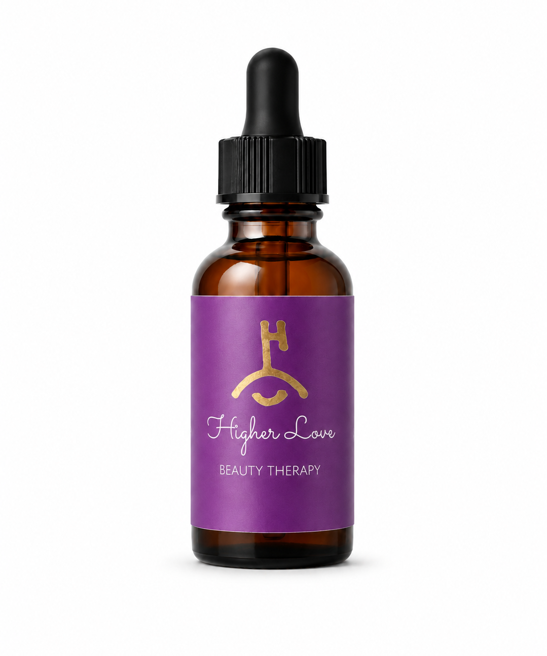 Higher Love Beauty Therapy Organic Rosehip Oil face oil in a 30ml bottle, showcasing the product bottle with a clean, natural background.