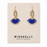 Gold Miss Kelly Fireworks Earring with intricate design and dangling elements, stylish jewelry for modern fashion.