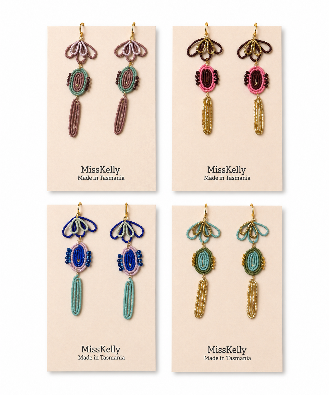 Miss Kelly Madison statement earrings featuring bold, stylish gold-tone design with intricate detailing and dangle style.