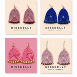 Miss Kelly Donna triangle earrings featuring stylish geometric design and silver-tone finish, perfect for modern fashion accessories.