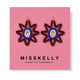 Miss Kelly Heidi small spiky earrings featuring metallic spikes and hoop design, stylish jewelry for a bold look.