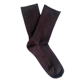 Klue - Glitter Lurex Socks - Chocolate Dark Brown, socks, Klue - Say It Sister