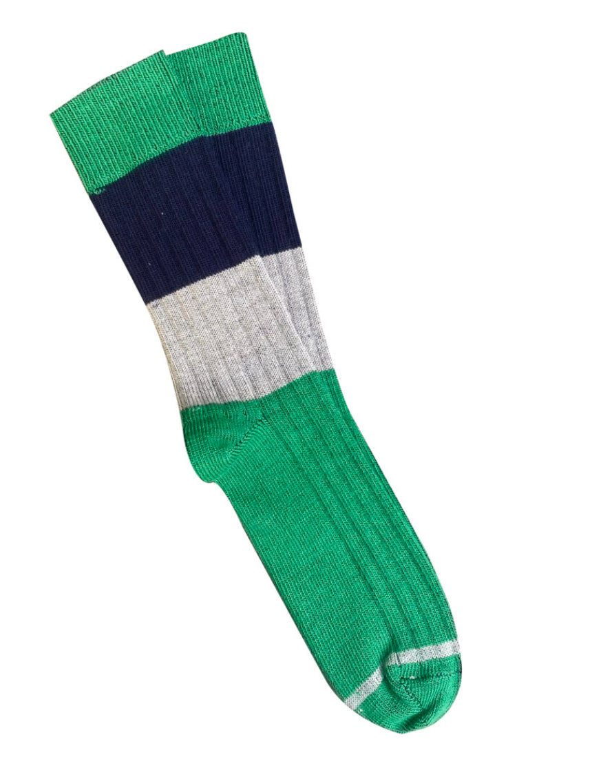 Tightology chunky rib Merino wool socks in lark green with thick, cozy knit pattern and ribbed texture, ideal for warmth and comfort.