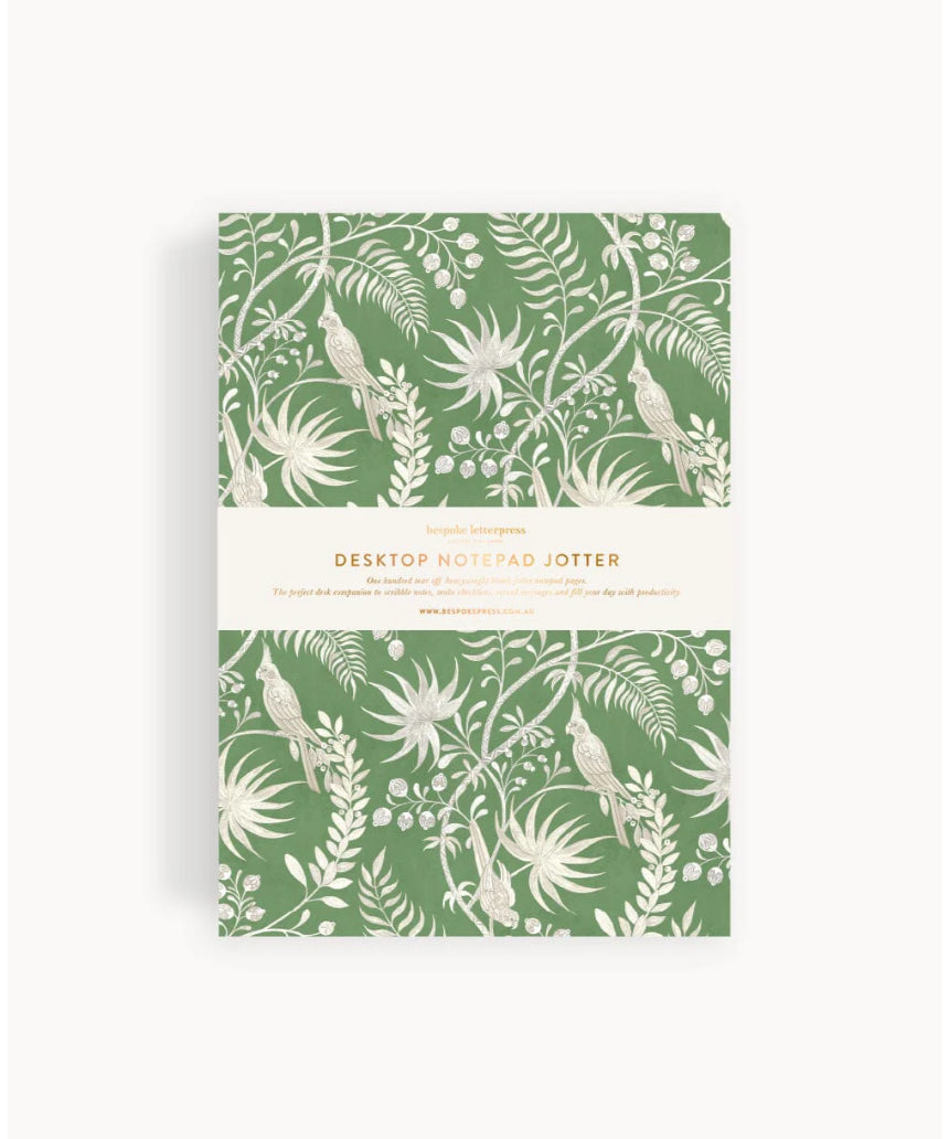 Jardin Notepad Jotter, stationary, Bespoke Letterpress - Say It Sister
