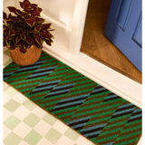 Bonnie & Neil - Patchwork Blue Green Long Door Mat, Door Mats, Bonnie and Neil - Say It Sister