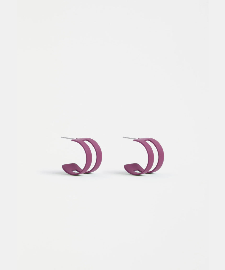 Elk - Beja Hoop Earring Pink Berry, Earrings, Elk - Say It Sister