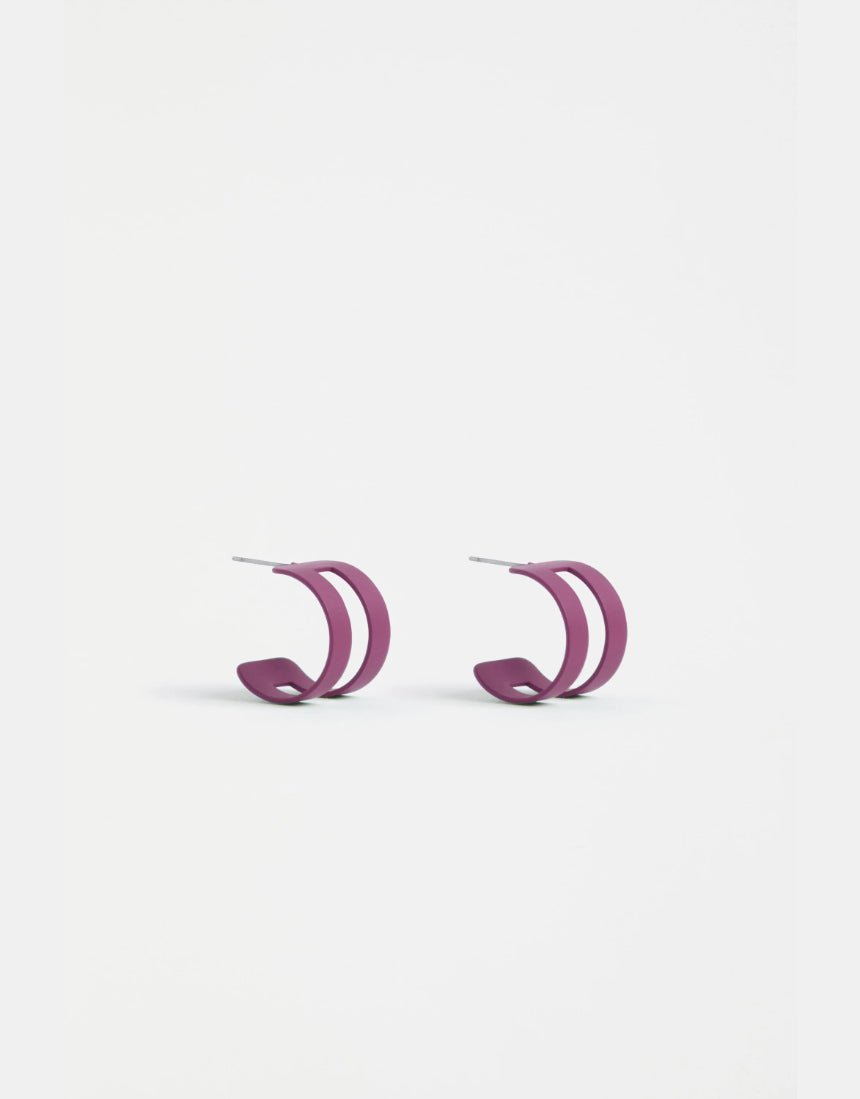 Elk - Beja Hoop Earring Pink Berry, Earrings, Elk - Say It Sister