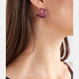 Elk - Beja Hoop Earring Pink Berry, Earrings, Elk - Say It Sister