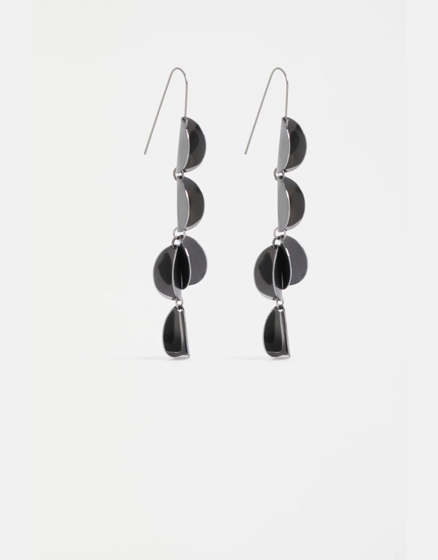 Elk - Fossen Drop Earring Gunmetal, Earrings, Elk - Say It Sister