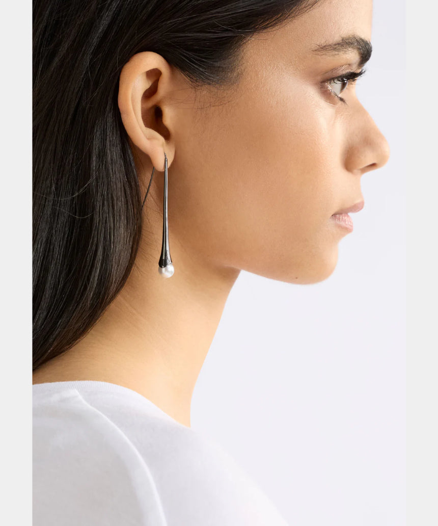 Elk - Orbyn Drop Earring Gunmetal, Earrings, Elk - Say It Sister