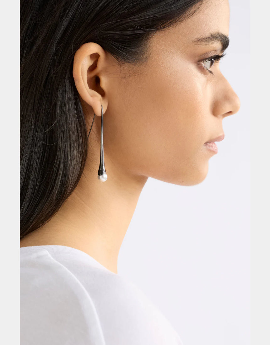 Elk - Orbyn Drop Earring Gunmetal, Earrings, Elk - Say It Sister