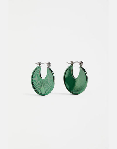 Elk - Saku Hoop Earring Milan Green, Earrings, Elk - Say It Sister