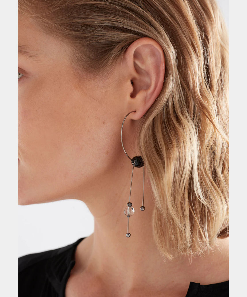 Elk - Pykka Drop Earring Gunmetal, Earrings, Elk - Say It Sister