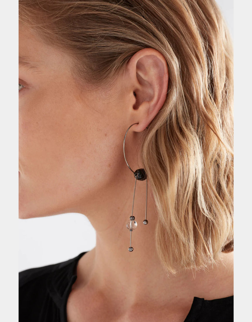 Elk - Pykka Drop Earring Gunmetal, Earrings, Elk - Say It Sister