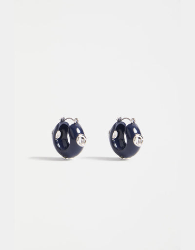 Elk - Jans Hoop Earring Bright Navy, Earrings, Elk - Say It Sister
