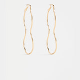 Elk - Svel Long Hoop Earring Gold, Earrings, Elk - Say It Sister