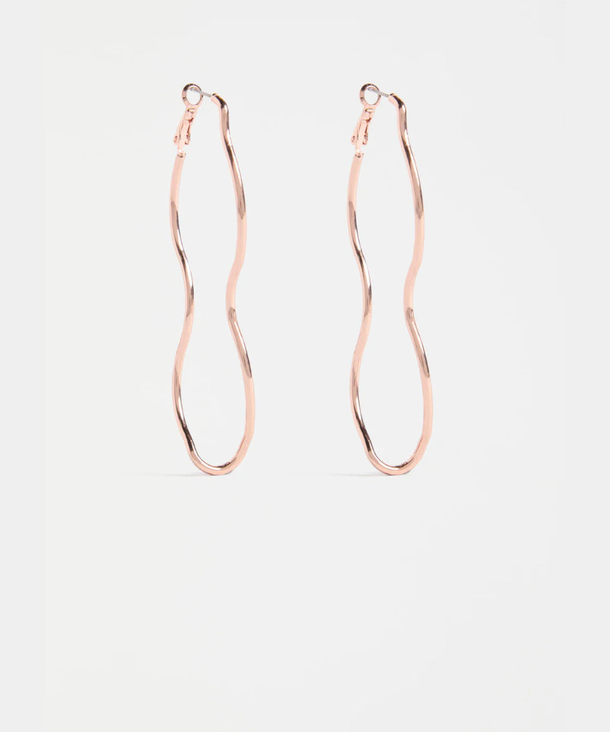 Elk - Svel Long Hoop Earring Rose Gold, Earrings, Elk - Say It Sister