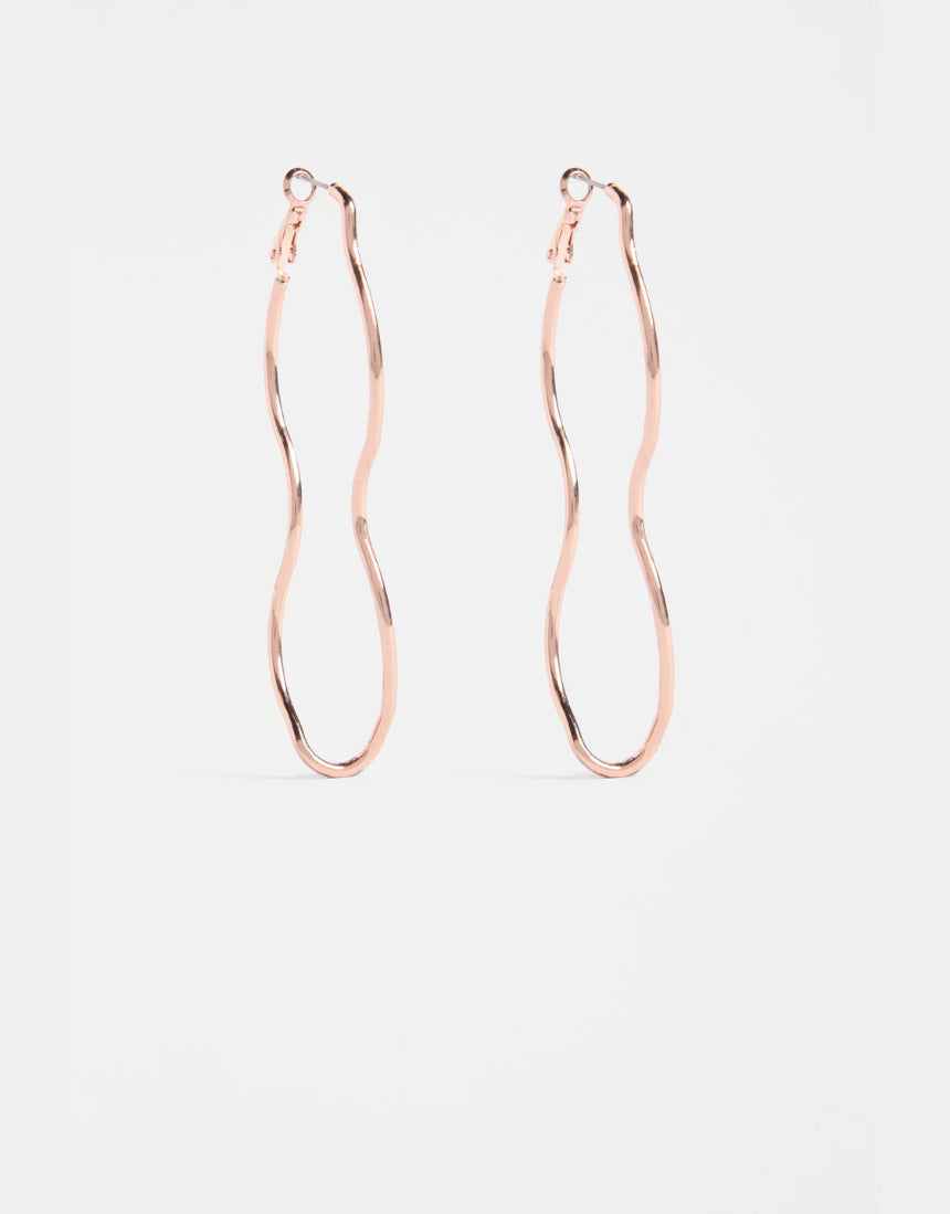 Elk - Svel Long Hoop Earring Rose Gold, Earrings, Elk - Say It Sister