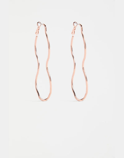 Elk - Svel Long Hoop Earring Rose Gold, Earrings, Elk - Say It Sister
