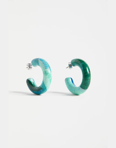 Elk - Resso Hoop Earring Green, Earrings, Elk - Say It Sister