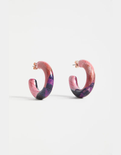 Elk - Resso Hoop Earring Fuschia, Earrings, Elk - Say It Sister