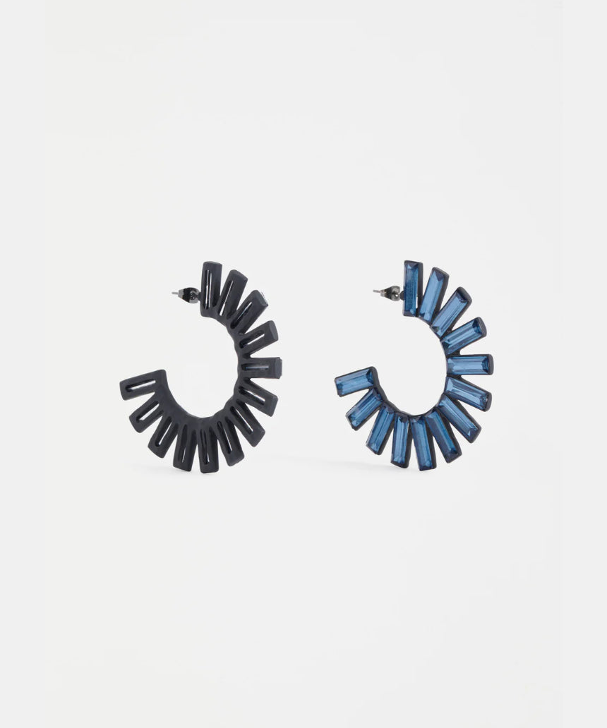 Elk - Julie Large Hoop Earring Bright Navy, Earrings, Elk - Say It Sister