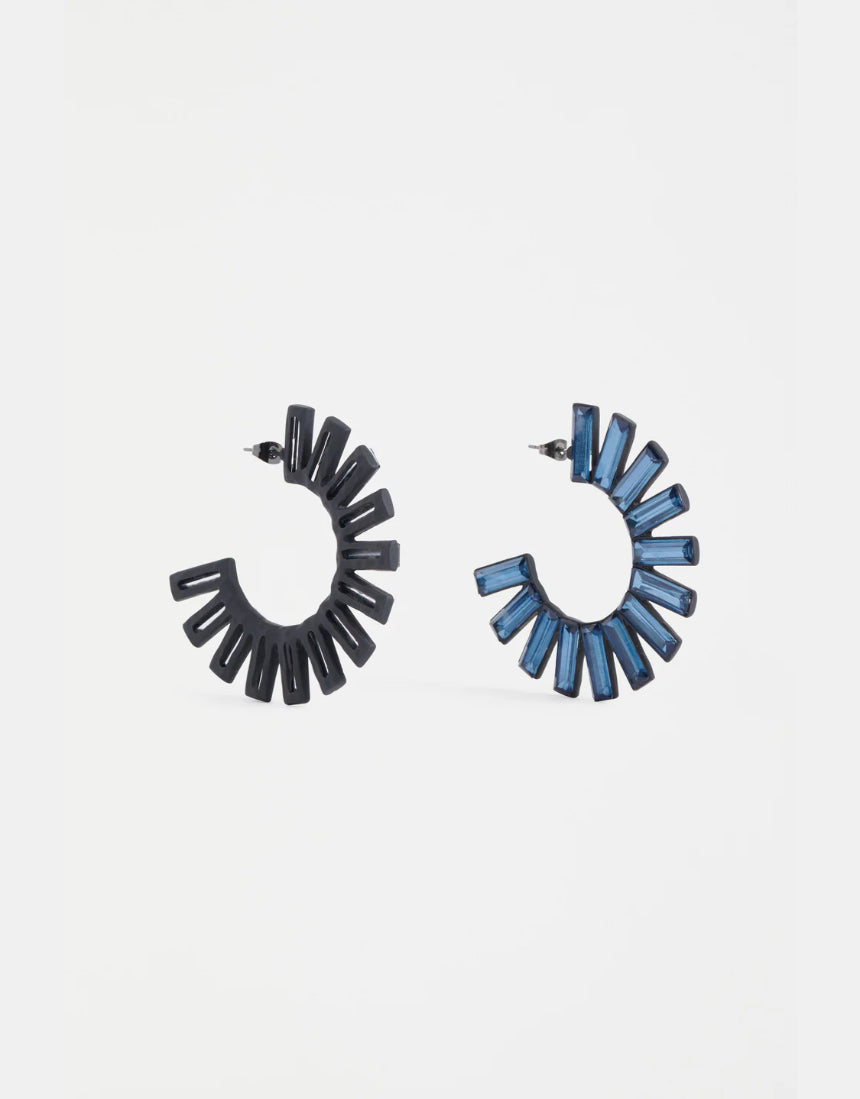Elk - Julie Large Hoop Earring Bright Navy, Earrings, Elk - Say It Sister