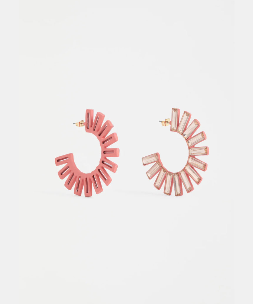 Elk - Julie Large Hoop Earring Peach, Earrings, Elk - Say It Sister