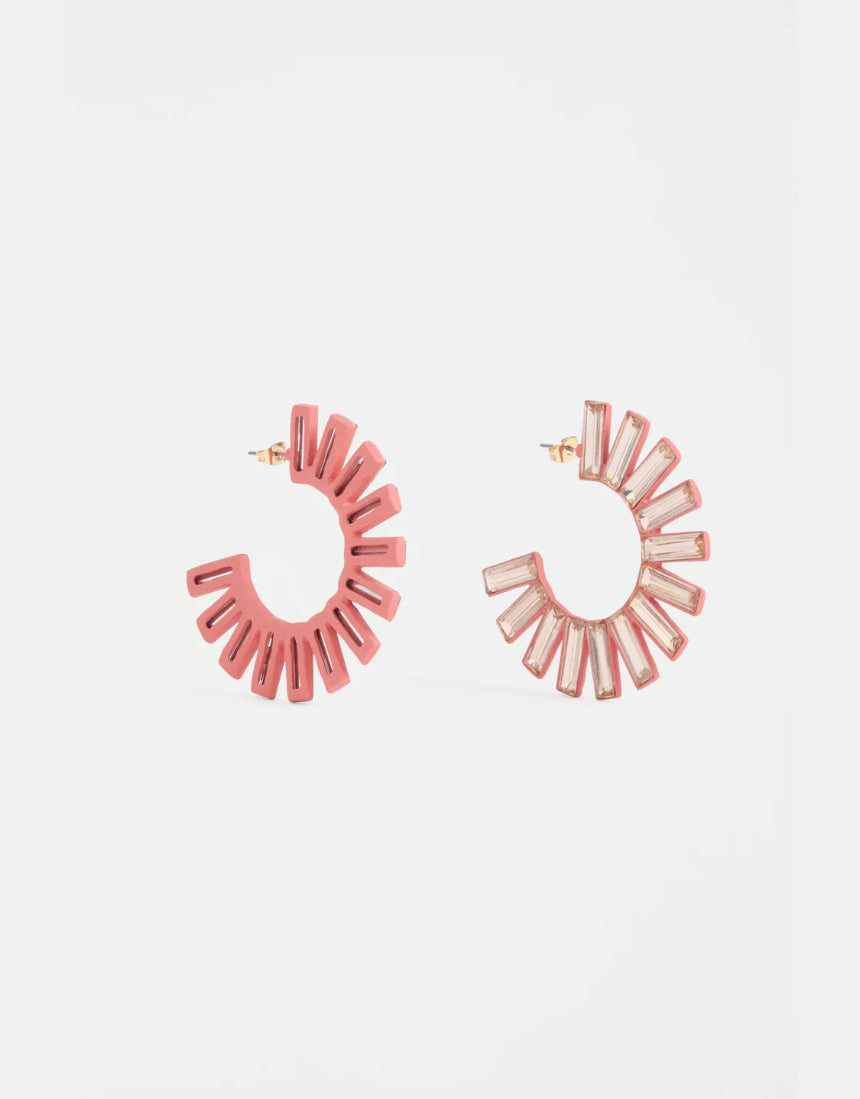 Elk - Julie Large Hoop Earring Peach, Earrings, Elk - Say It Sister