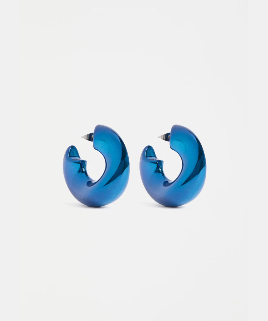 Elk - Askla Hoop Earring Navy, Earrings, Elk - Say It Sister