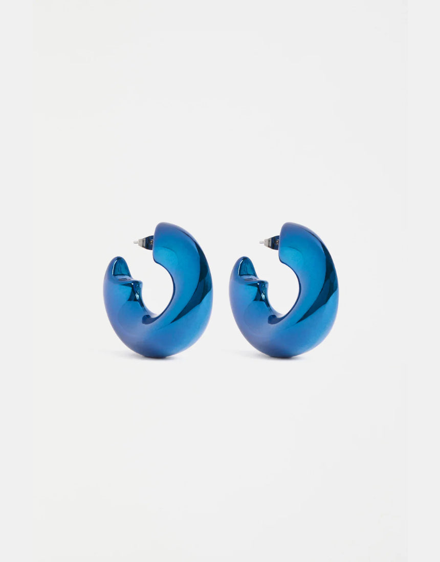Elk - Askla Hoop Earring Navy, Earrings, Elk - Say It Sister