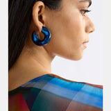 Elk - Askla Hoop Earring Navy, Earrings, Elk - Say It Sister