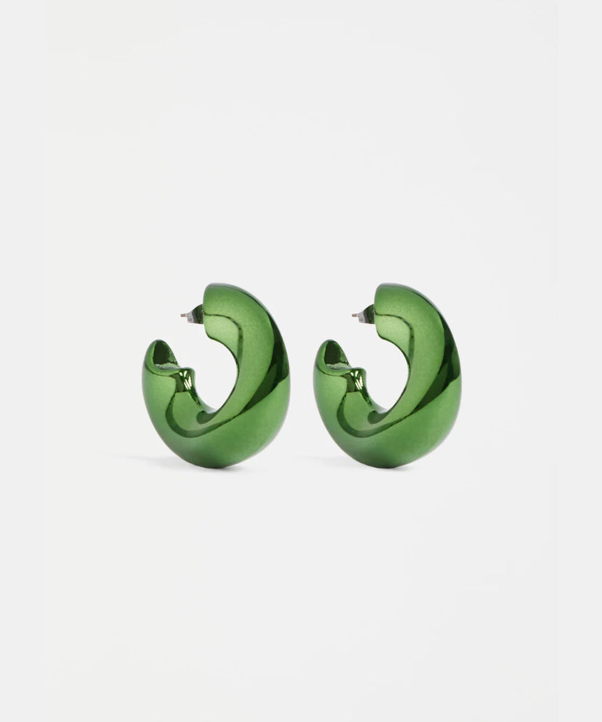 Elk - Askla Hoop Earring Milan Green, Earrings, Elk - Say It Sister