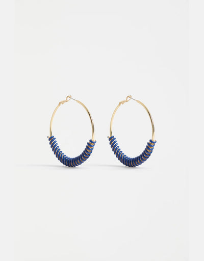 Elk - Vrid Hoop Earring Cobalt, Earrings, Elk - Say It Sister