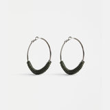 Elk - Vrid Hoop Earring Dark Olive, Earrings, Elk - Say It Sister