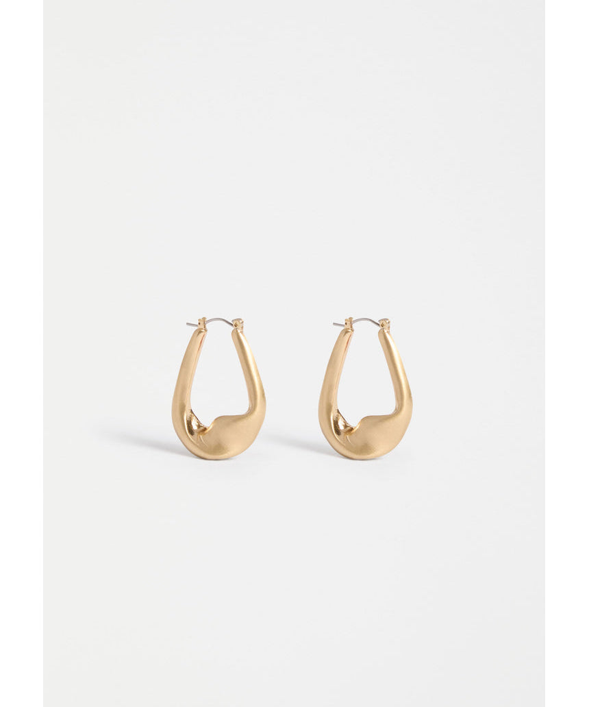 Gold Elk Rekke Hoop Earring from ELK The Label, featuring a sleek circular design with a polished finish.