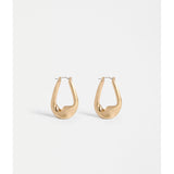 Gold Elk Rekke Hoop Earring from ELK The Label, featuring a sleek circular design with a polished finish.
