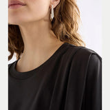 Silver Elk Sokar Earring featuring intricate designs, showcasing a stylish and elegant jewelry piece for pierced ears.