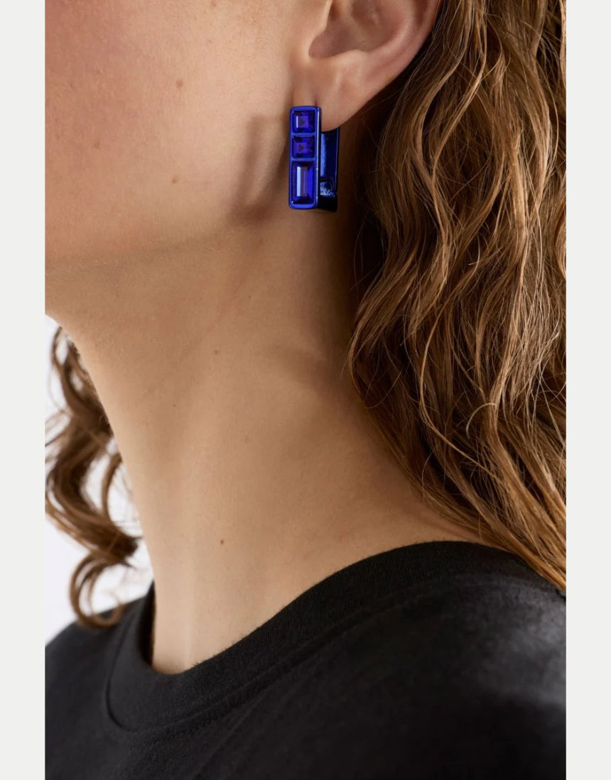 Elk - Jilsa Small Hoop Earring - Navy, Earrings, Elk - Say It Sister