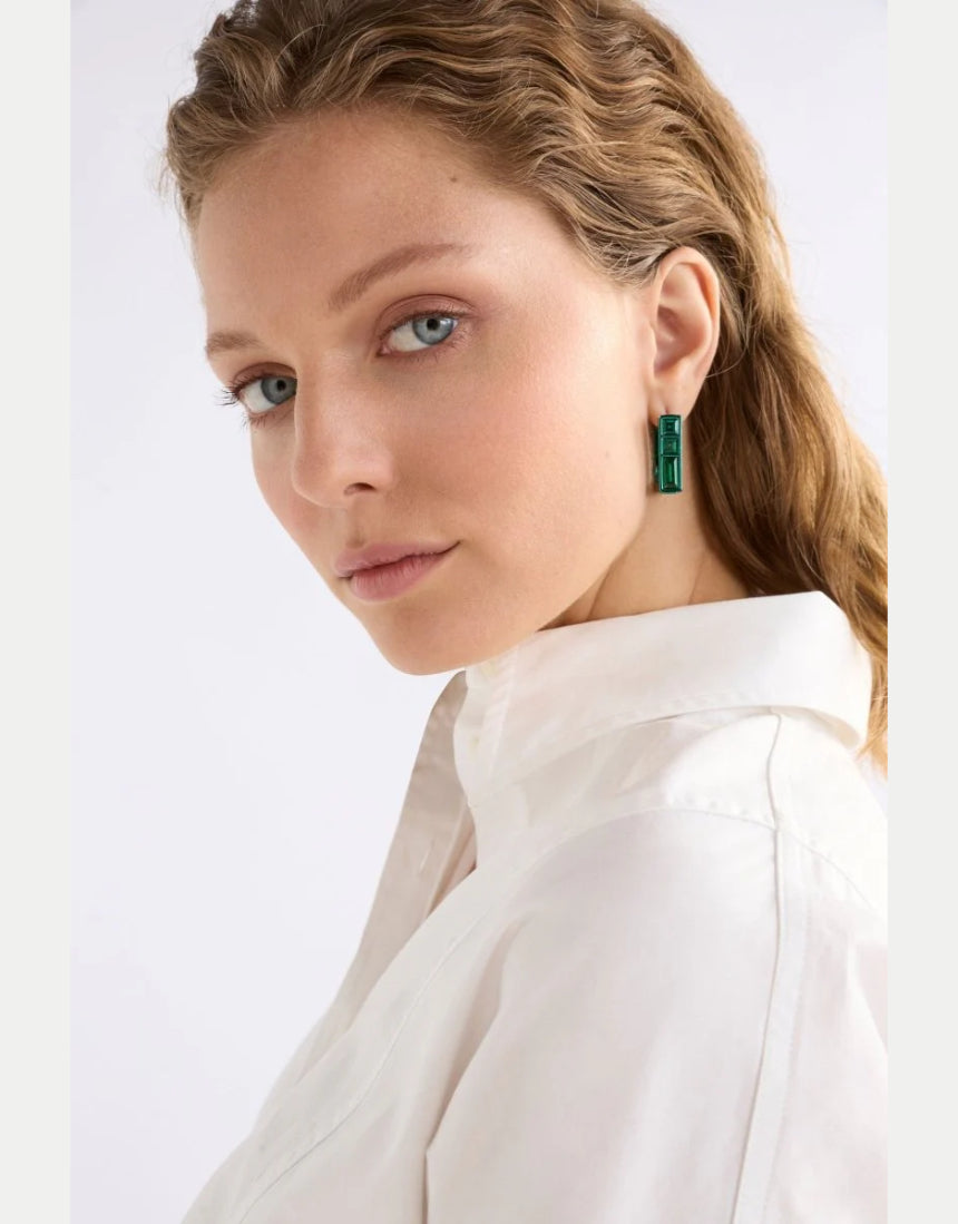 Elk - Jilsa Small Hoop Earring - Forest Green, Earrings, Elk - Say It Sister