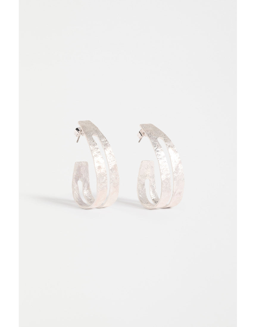 Silver Elk Amner Large Hoop Earring from ELK The Label, featuring a bold, polished hoop design perfect for stylish ear jewelry.