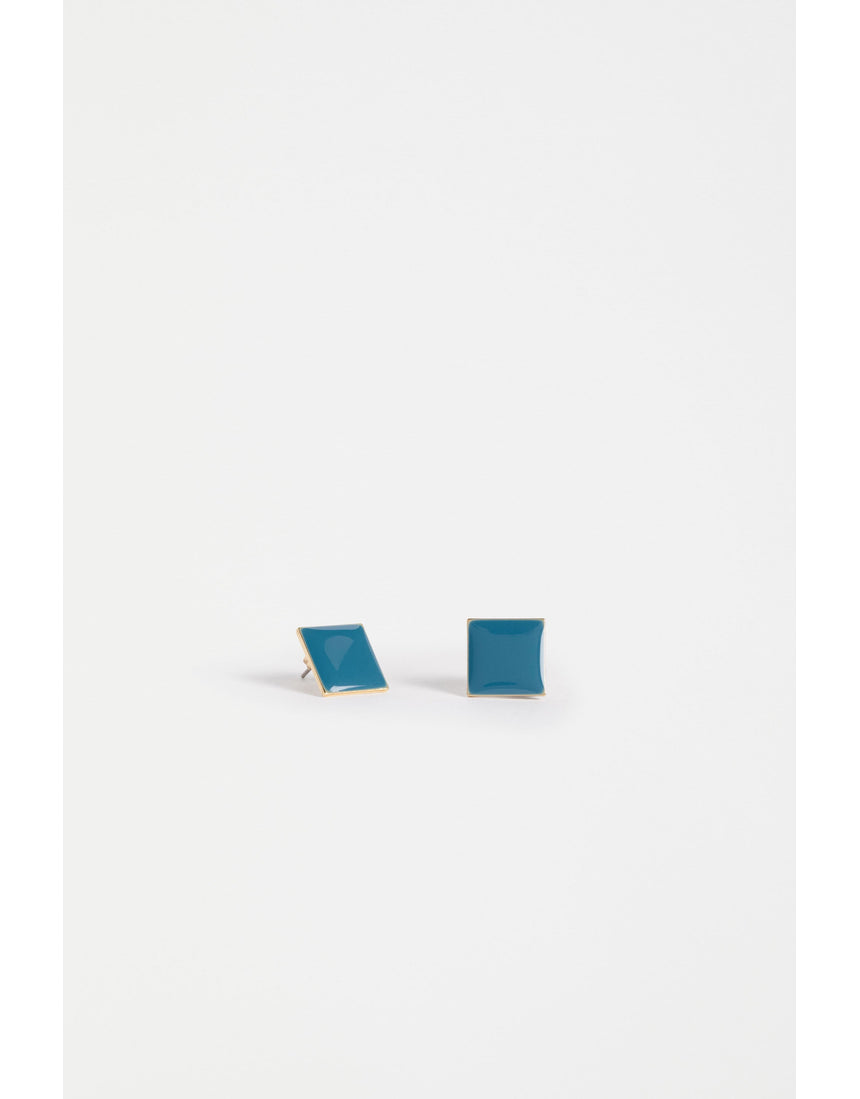 ELK The Label Silenn small stud earring in ocean blue with a smooth, rounded design, perfect for subtle everyday wear.