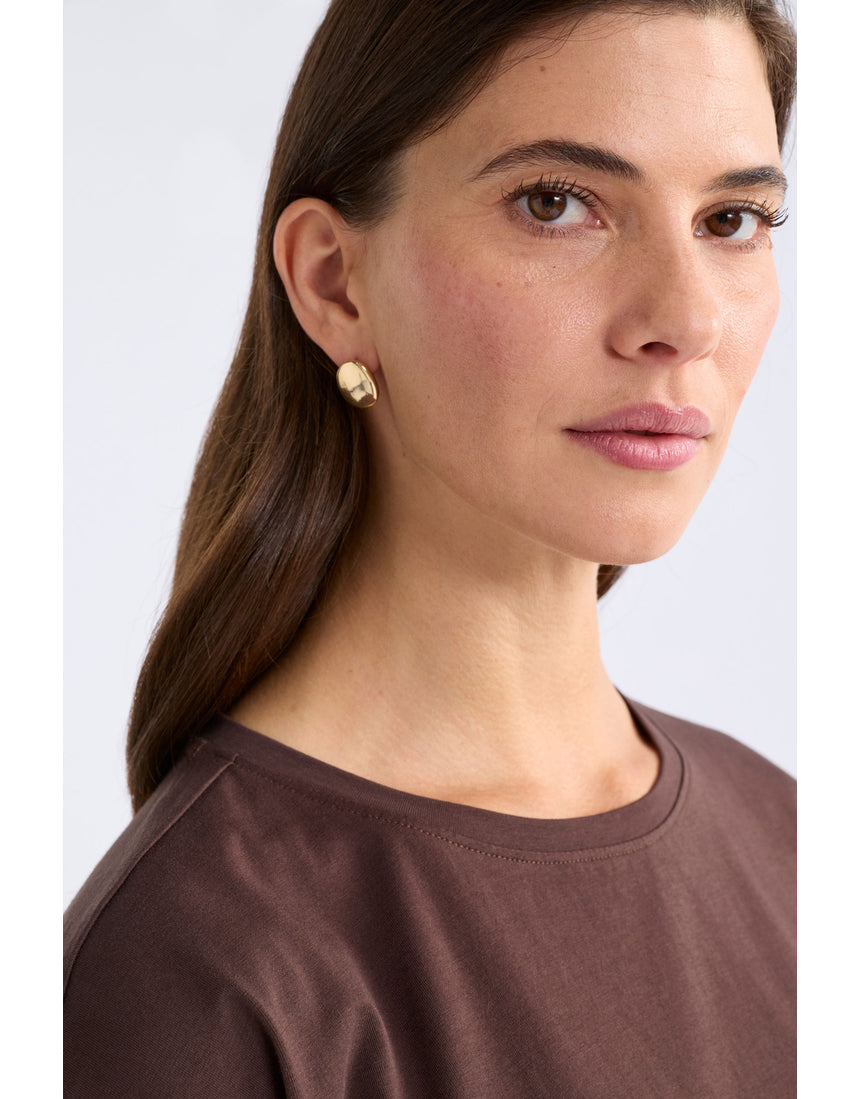 Gold Elk Atur Mini Stud Earrings from ELK The Label, featuring small, simple gold stud designs with a polished finish.