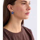ELK The Label Atur Mini Stud Earrings in Dusk Blue, small round earrings with a smooth finish, suitable for everyday wear