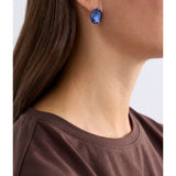 Dusk blue Elk Atur mini stud earring from ELK The Label, showcasing a small, round, minimalist design in a vibrant blue hue.