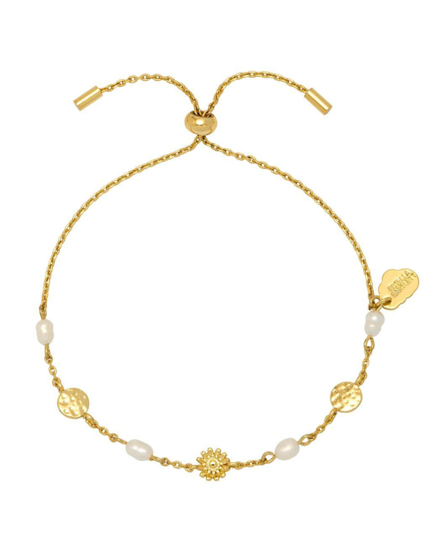 Estella Bartlett - Flower Pearl Hammered Disc Bracelet, Estella Bartlett - Say It Sister
