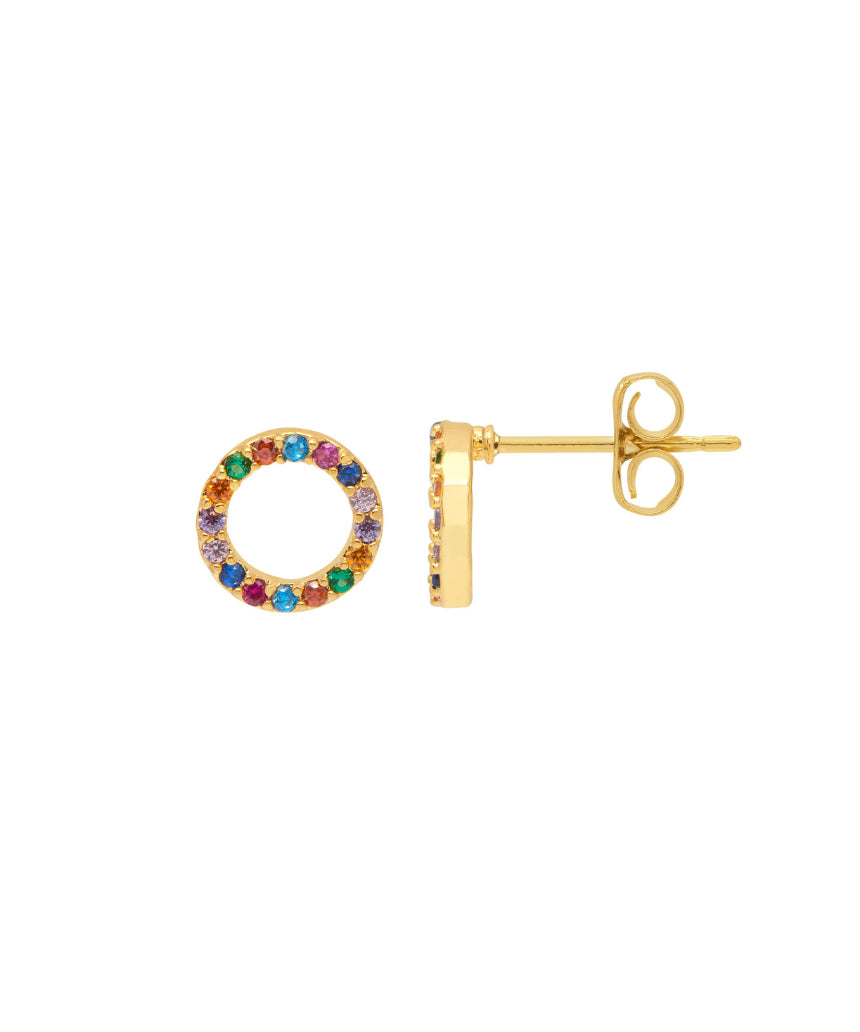 Estella Bartlett - Multi Cz Circle Earrings, Earrings, Estella Bartlett - Say It Sister