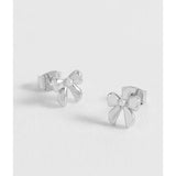 Estella Bartlett - Pearl Bow Stud Earrings Silver, Earrings, Estella Bartlett - Say It Sister